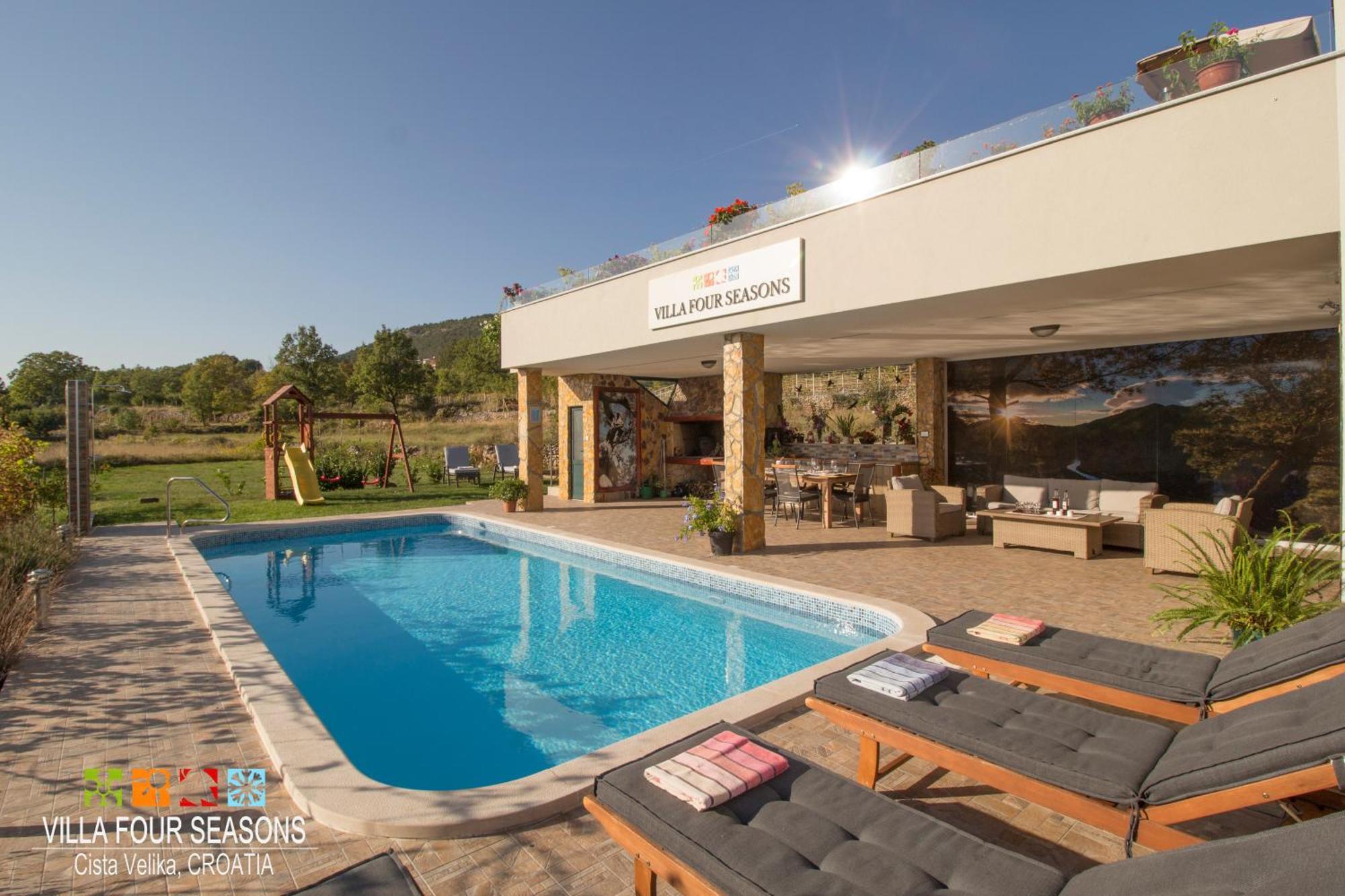 Villa Four Seasons, Heated Pool And 3 En-Suite Bathrooms Velika Cista  Экстерьер фото